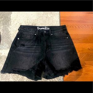 Organic Blue Brand Black Denim Shorts size 9